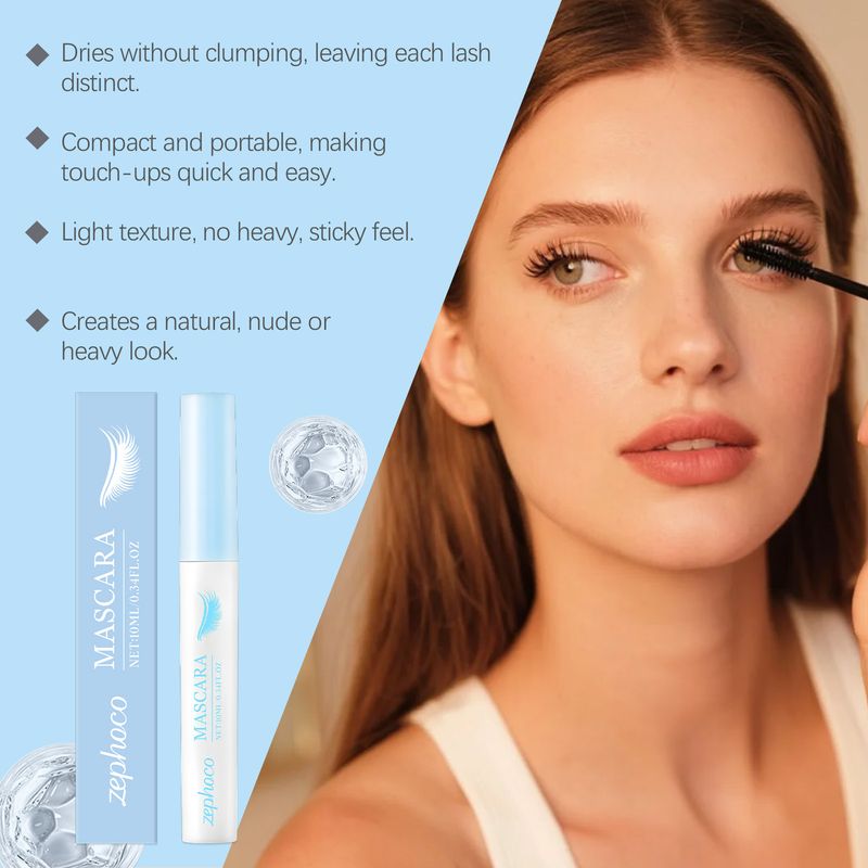 zephoco Mascara Natural Curling Texture Lightweight Smooth Smudge-proof Long-lasting_voghion.com