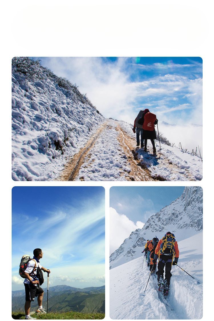 Bosim Süper Hafif Sağlam Kaymaz Trekking Bastonu Üç Bölmeli Teleskopik Taşınabilir Karbon Fiber Yürüyüş Bastonu_voghion.com