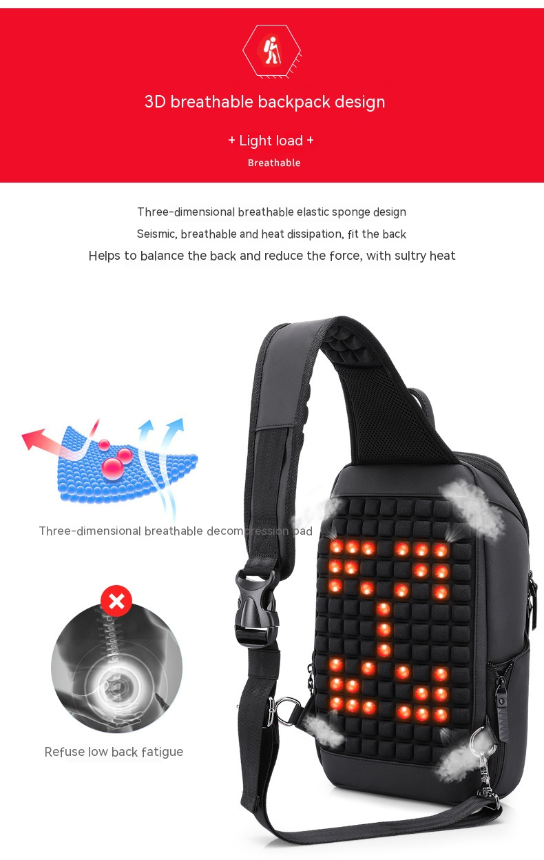 Τσάντα στήθους, ανδρική πολυλειτουργική επιχείρηση, αθλητικά, ταξίδια, χιαστί τσάντα με έναν ώμο_voghion.com