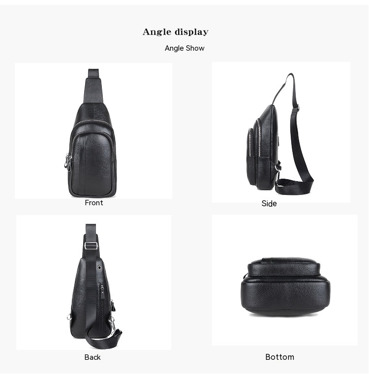 Il primo strato di borsa da petto da uomo in pelle di vacchetta, borsa a tracolla alla moda coreana, borsa a tracolla, borsa da lavoro alla moda, borsa casual per studenti_voghion.com