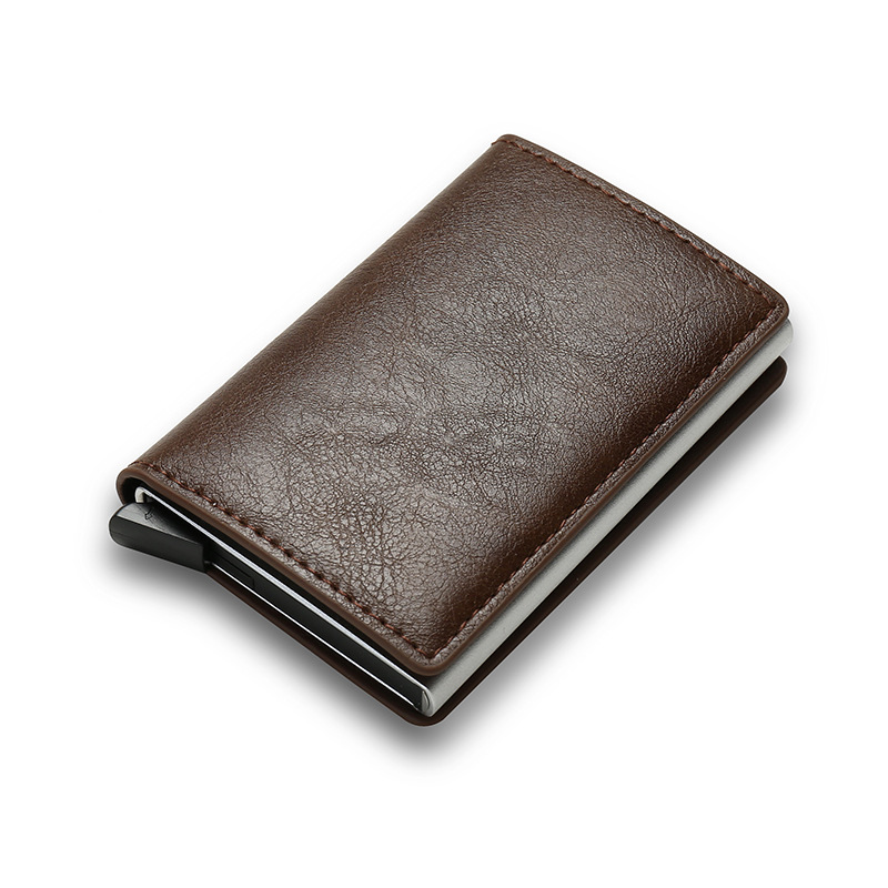 DIENQI Carbon Rfid Pung Penge Kortholder Lomme Mini Slim Pung Kvinder Mænd Smart Punge Automatisk Pop Up Valet Wallet Pung_voghion.com