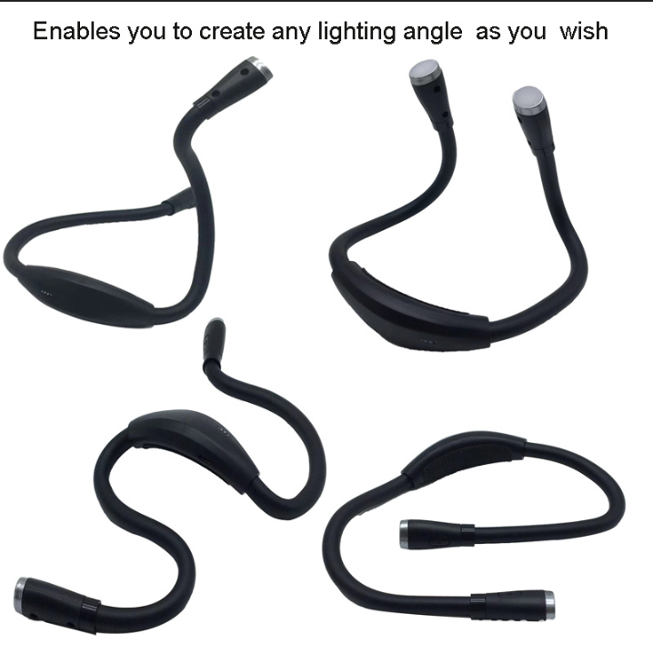 Home Furniture USB Neck Reading Light Rechargeable 4LED Book Light Portable Picnic Repair Night Light_voghion.com
