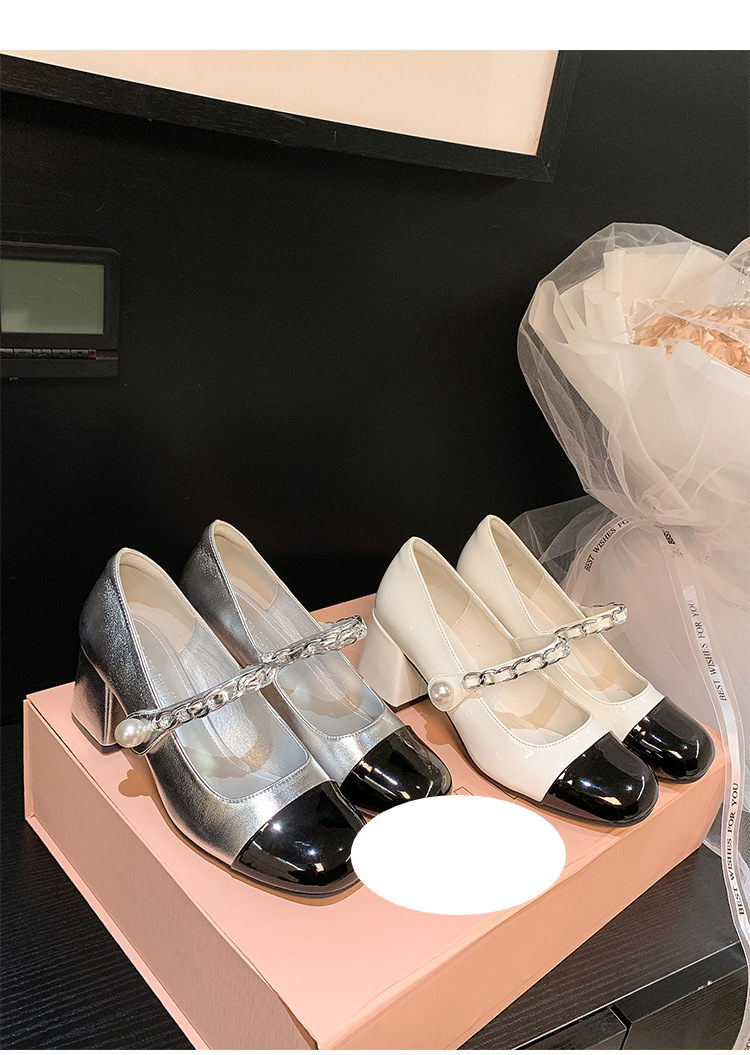 Sandali con tacco a blocco da donna, estate, nuovi, piccoli, profumati, con una linea e un'aria sul retro, sandali con tacco alto da donna_voghion.com