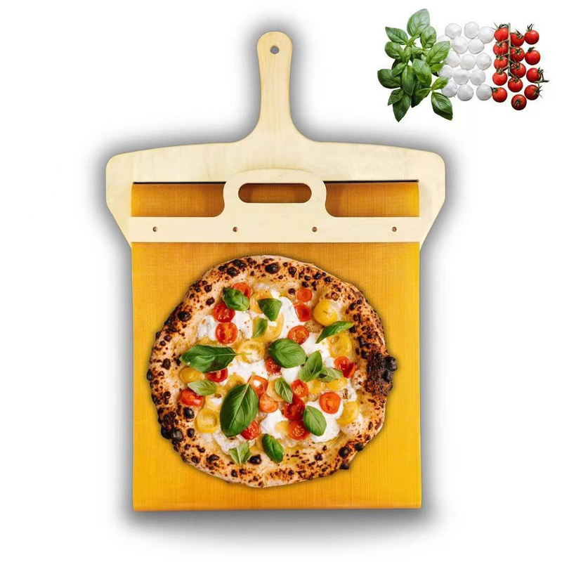 Wooden Pizza Peel – Handcrafted Natural Wood Pizza Shovel For Baking & Serving (55x35cm, 52.5x32.5cm, Smooth Slide Design)_voghion.com