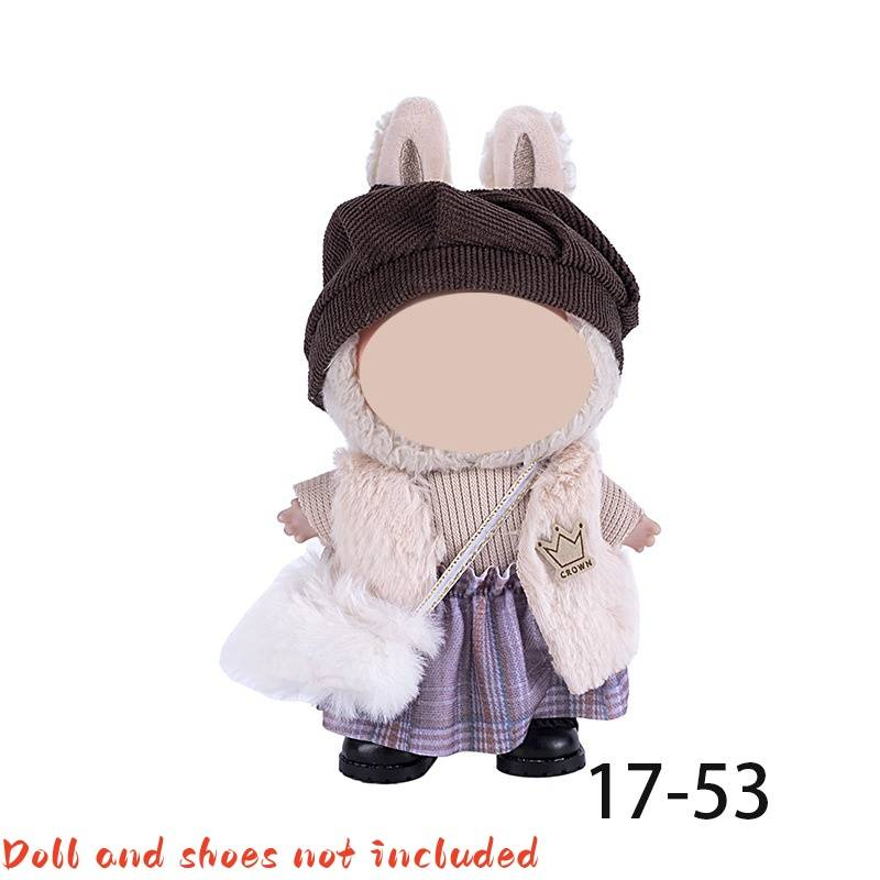 For 6.69-inchLABUBU Doll Clothes, Adorable Bear, Rabbit Doll Clothing Accessory Set, Only The Outfit (doll Not Included), Perfect As A Birthday Gift_voghion.com