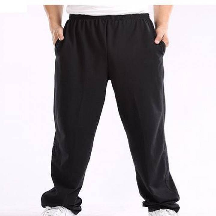Pantalon de survêtement coupe droite pour homme - Pantalon de jogging léger et grande taille pour une tenue décontractée, disponible en coloris classiques et motifs rayés._voghion.com