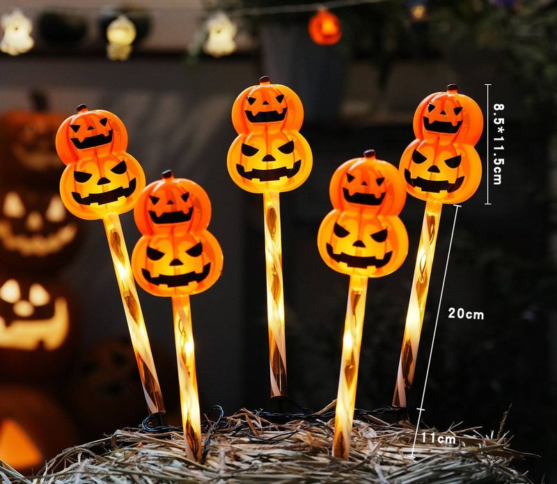 Guirnalda de luces LED de Halloween: funciona con pilas y energía solar, resistente al agua IP44, 10 LED espeluznantes para decorar fiestas en interiores y exteriores._voghion.com
