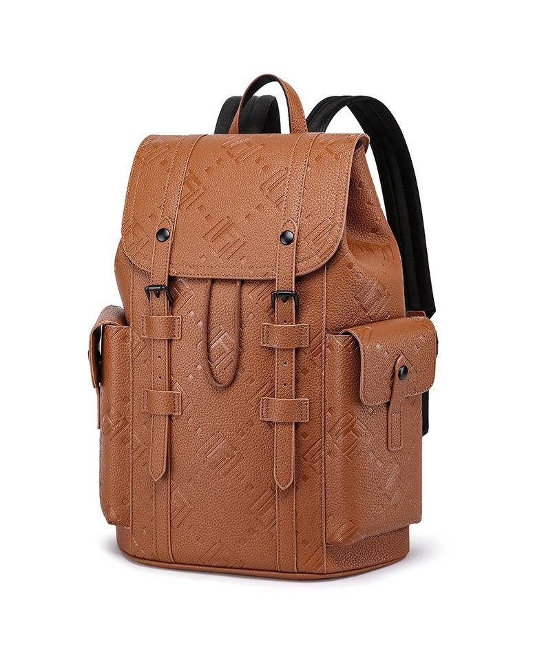 Sac à dos élégant pour homme, résistant à l'eau et orné d'un imprimé - Grand compartiment pour ordinateur portable de 16 pouces et bretelles ergonomiques - Excellent rapport qualité-prix._voghion.com