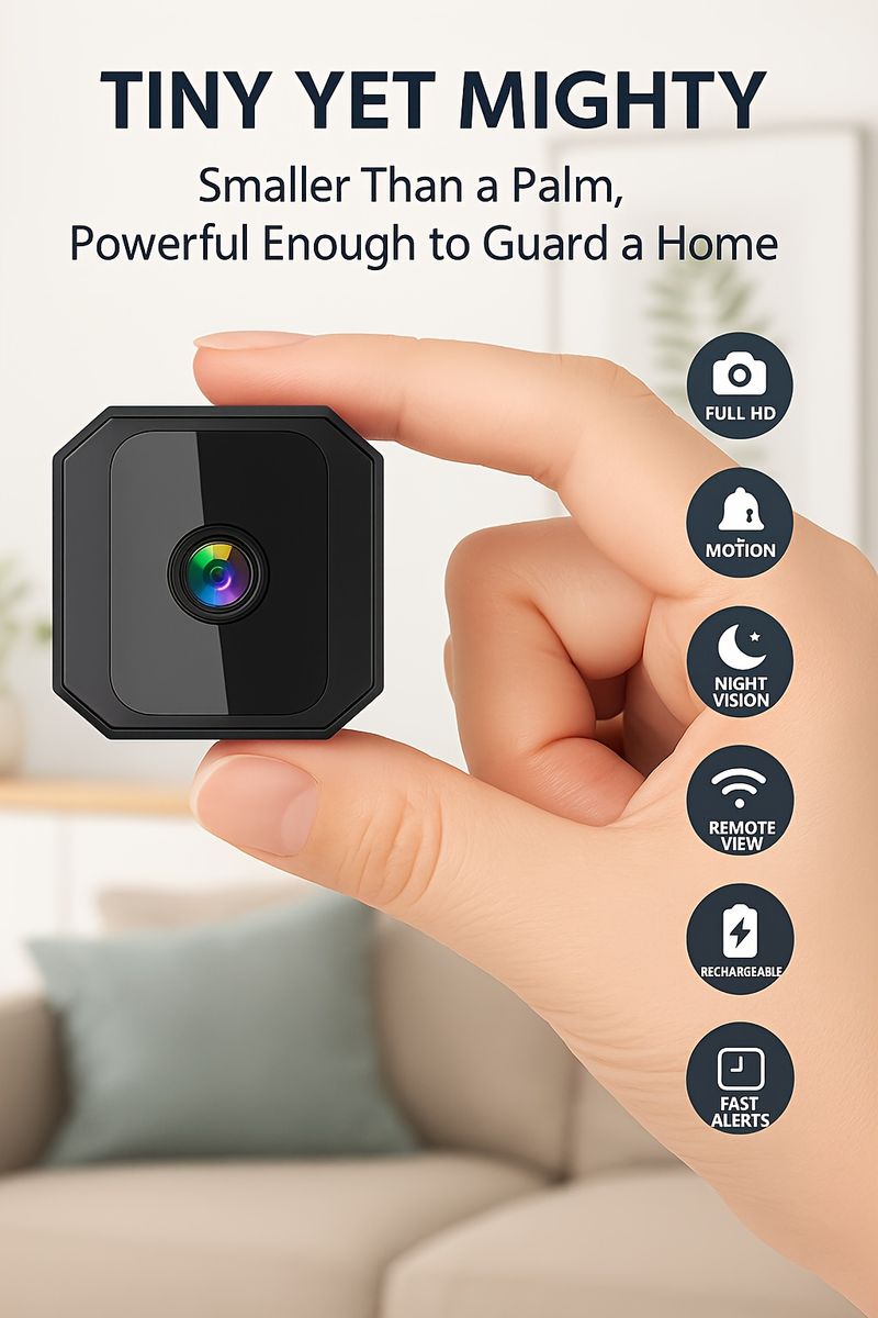 Smart Wireless Mini Camera HD Color Night Vision Two Way Audio Motion Alert Cloud Storage For Home Garage Baby Pet Monitor145_voghion.com