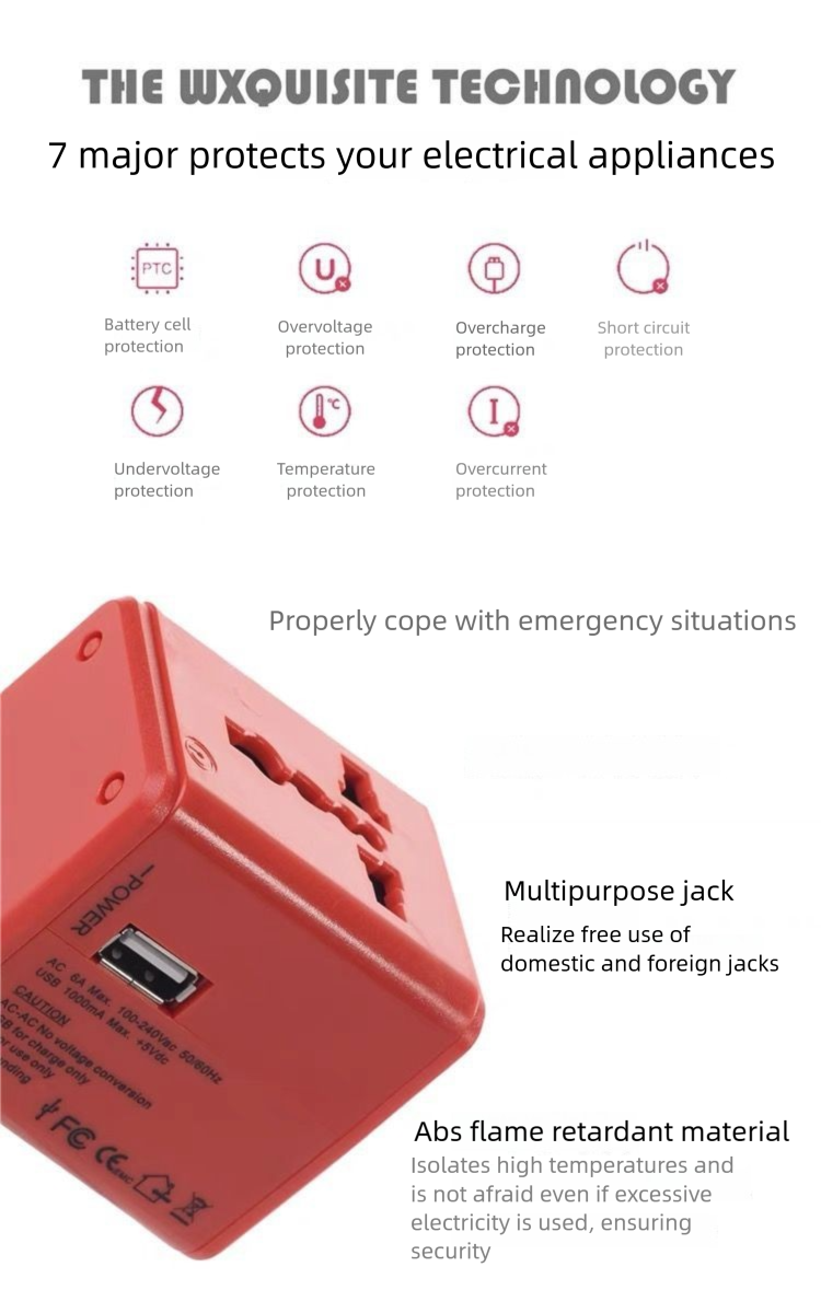 Reisadapter voor reizen naar het buitenland, multifunctionele US-EU-DE-UK standaardconverter, universele oplader, snel opladen_voghion.com