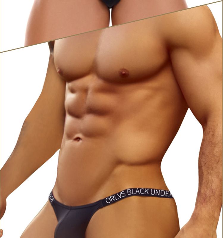 ORS Sexy Men's Thong Bikini Style Modal Low Waist Solid Color Breathable T Pants OR6107_voghion.com