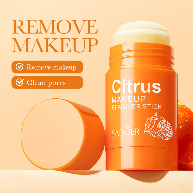 SADOER Citrus gyengéd sminklemosó stift angol nyelven az arc eltávolításához, nem irritálja a sminket, és tisztítja a sminket._voghion.com