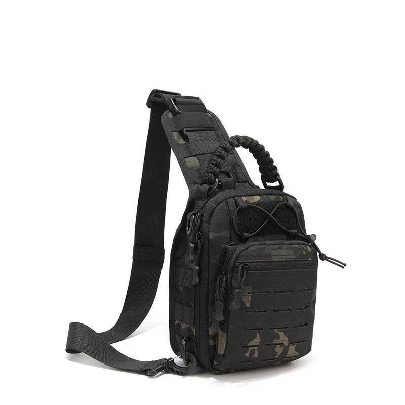 Men's Breast Bag Outdoor Sports Shoulder Messenger Bag Military Fan Multi-functional Waterproof And Wear-resistant Camouflage Tactical Breast Bag_voghion.com