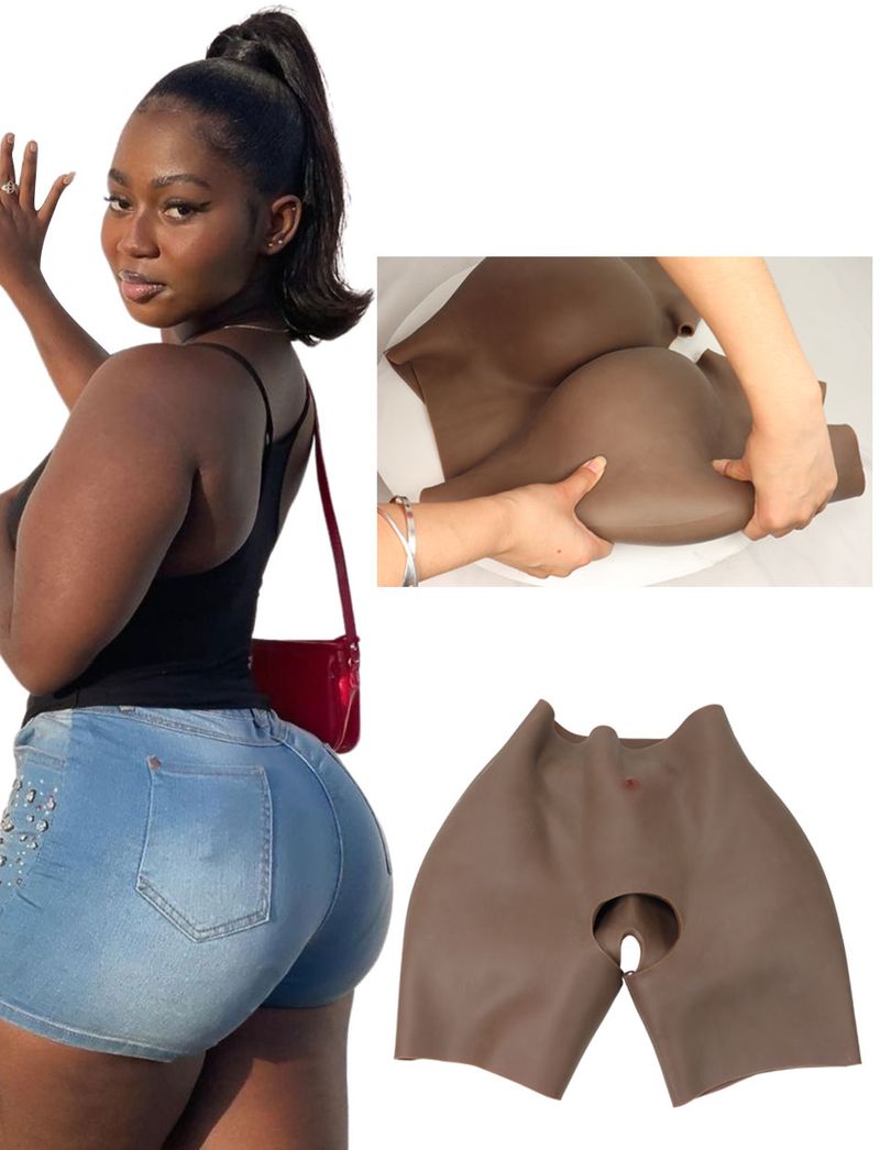 Pantaloni in silicone per l'aumento dei glutei e dei fianchi, con apertura sul cavallo, modellanti artificiali per i fianchi, imbottiti, per cosplay, donne africane, taglie forti_voghion.com