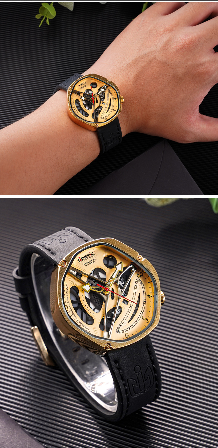 Herenhorloge Nachtlampje voor heren Kalender Volautomatisch quartzhorloge Herenhorloge Niet-mechanisch horloge 6074_voghion.com
