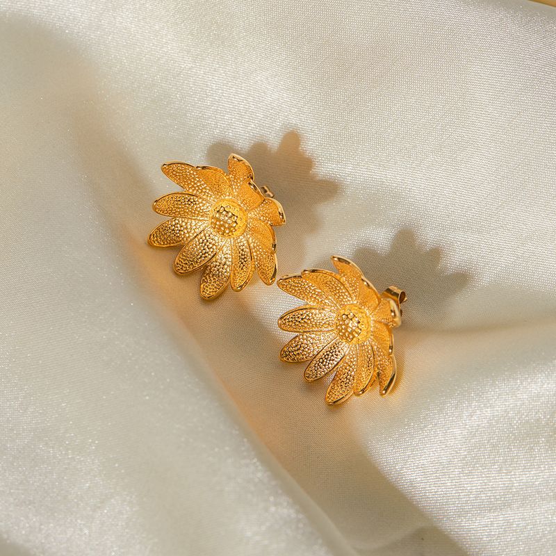 Acciaio inossidabile e orecchini 2024 Anello girasole stile Maillard_voghion.com