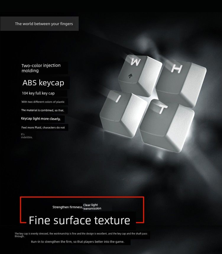 Doppelte Injektion Transparent Bauch Geist Licht Magie X5 Kristall Hinery Tastatur Neutral Schlüssel Kappe_voghion.com