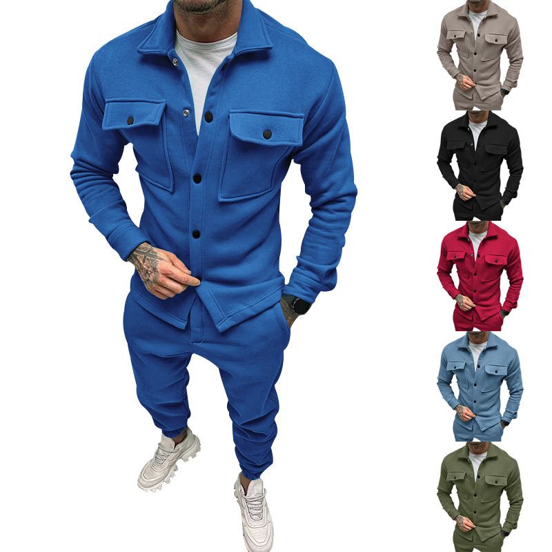 Herbst und Winter neue Knopf Wildleder Herren trendige Casual Anzug Männer_voghion.com