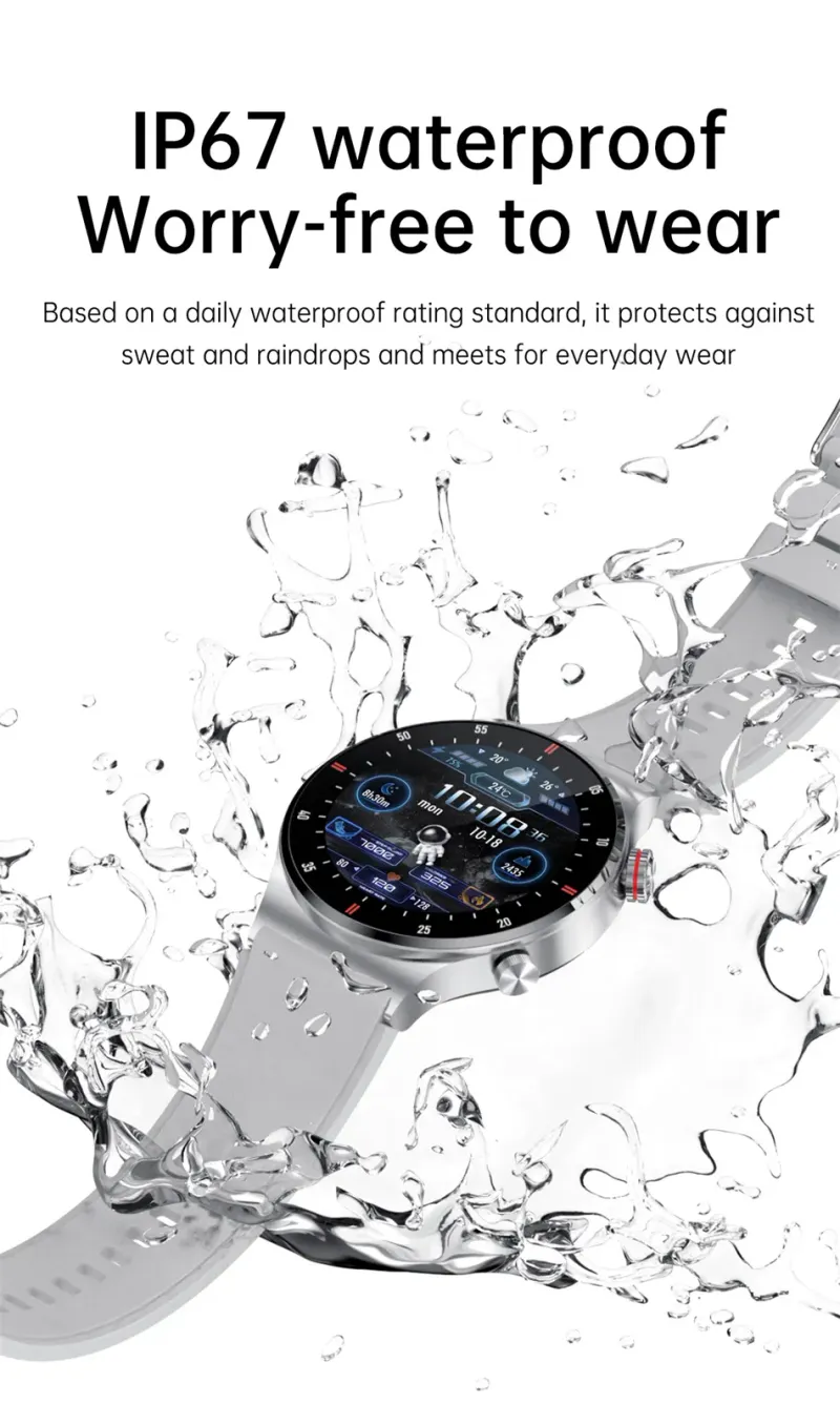 2025 Heart Rate Smart Watches Sports Pressure GPS Waterproof Smartwatch Large HD Screen Bracelet ECG Blood Oxygen_voghion.com