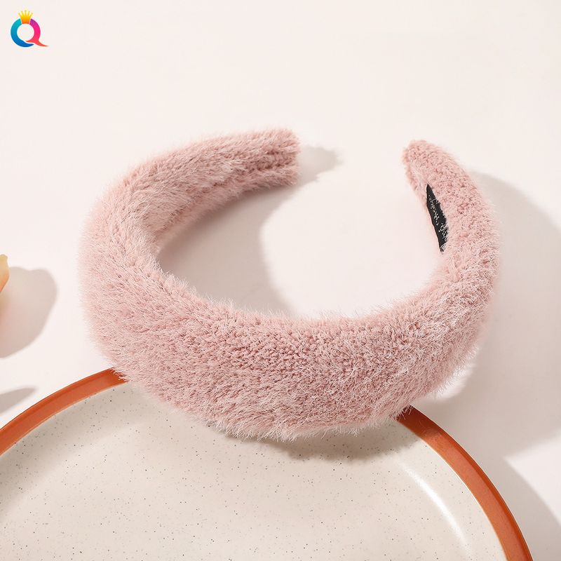 Fascia per capelli in visone sintetico per donna - Fascia per capelli calda e soffice per l'inverno, elegante accessorio per capelli annodato da indossare tutti i giorni, alla moda e comodo (colori multipli)_voghion.com