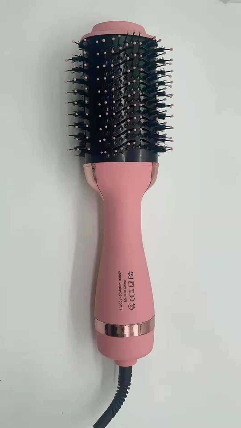 Stilvolle Heißluftbürste mit Temperaturregelung – 3-in-1-Glätteisen, Volumizer und Lockenstab (weiche Gummibeschichtung, kompakt und reisefreundlich)_voghion.com