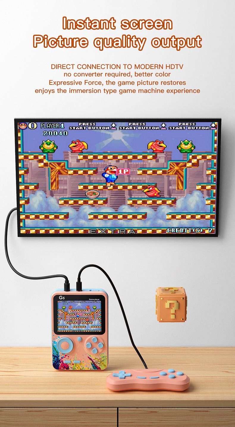 G5 500in-1 nostaljik ekran konsolu el tipi renkli renk eşleştirme oyunu_voghion.com