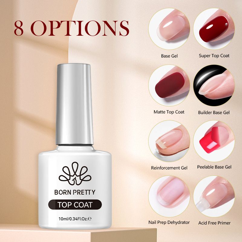 BORN PRETTY Full Set Basic Functional Builder Base Top Coat Reinforcement Nail Art UV Gel_voghion.com