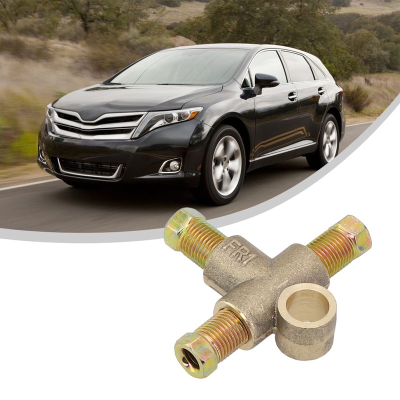 1set Motorcycle Unions 10mm 3/16" Pipe Way Brake T Piece Tee 3 Male Nuts Long Union Accessorie_voghion.com