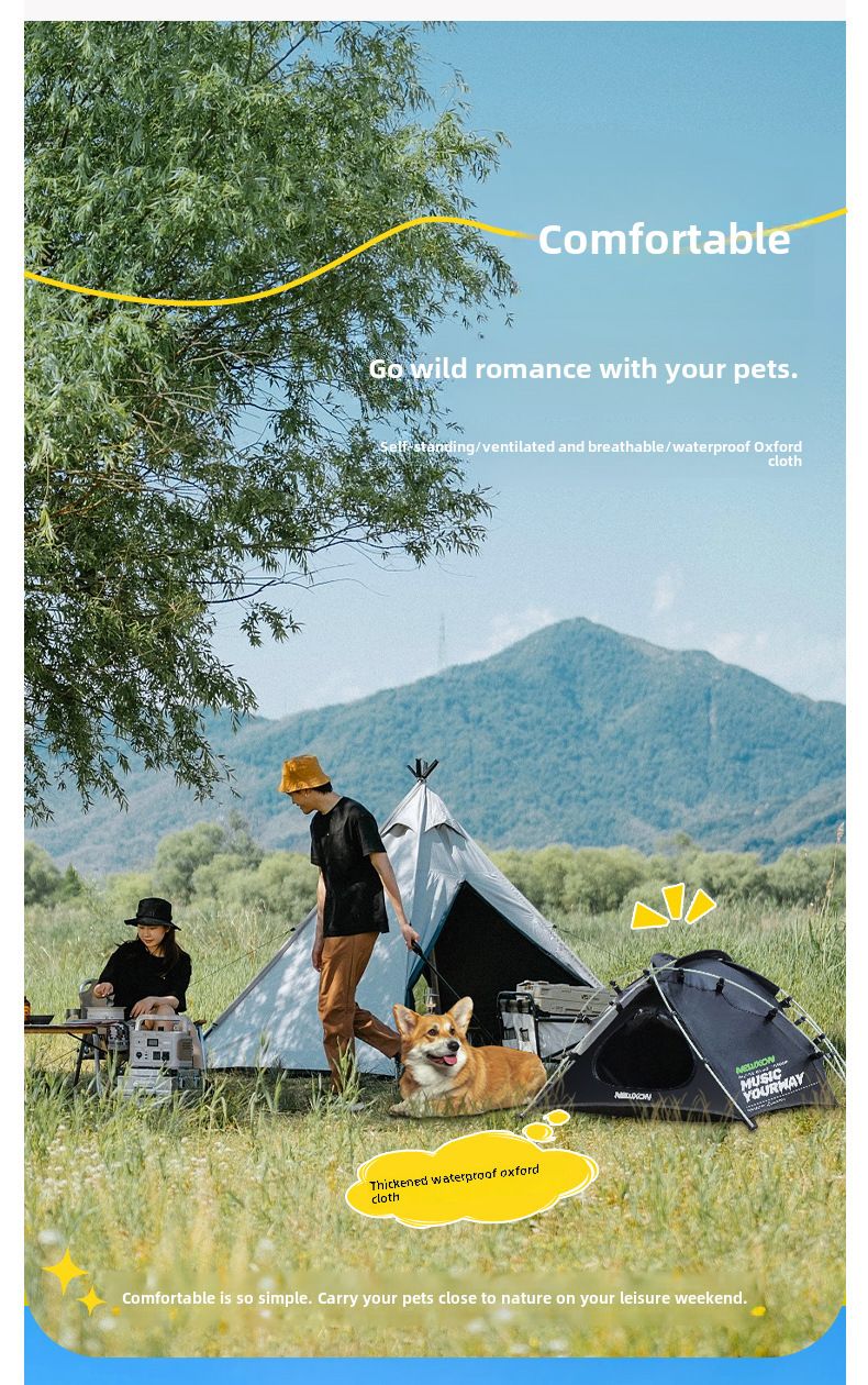 Outdoor Camping pet stan značky se skládacím přenosným domem_voghion.com
