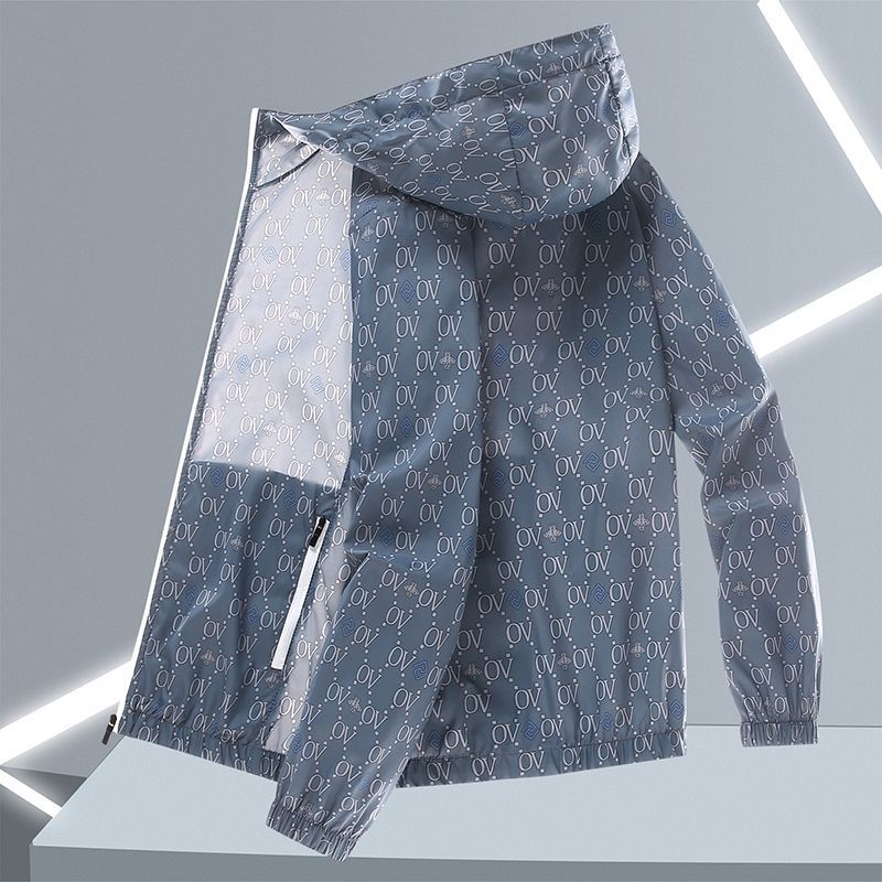 Suitable For All Seasons Ice Silk Sun Protection Jacket For Men, Summer Lightweight Loose Trendy Breathable Couple's Casual Hooded Coat_voghion.com