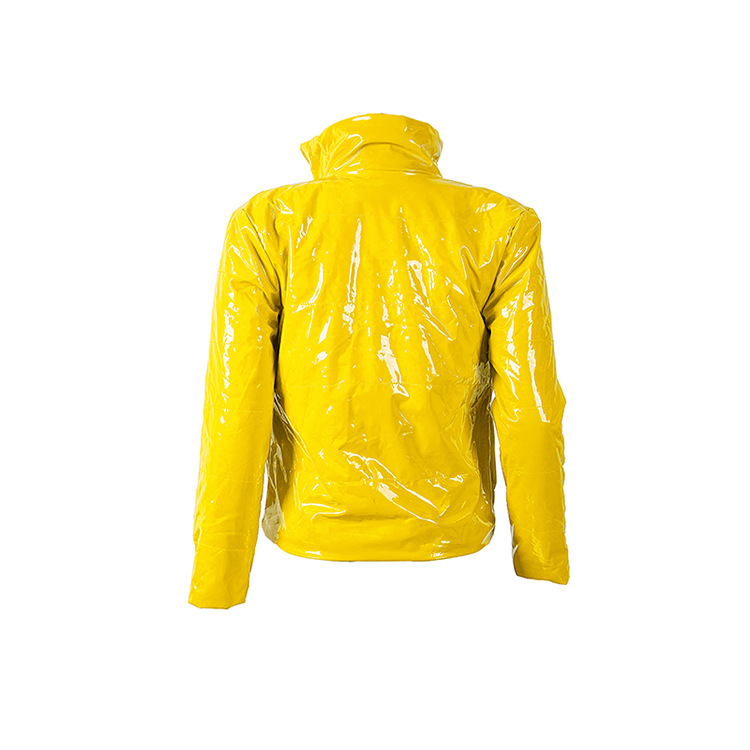 Giacca imbottita in pelle PU brillante da donna, giacca calda, nuovo cappotto solido autunnale e invernale_voghion.com