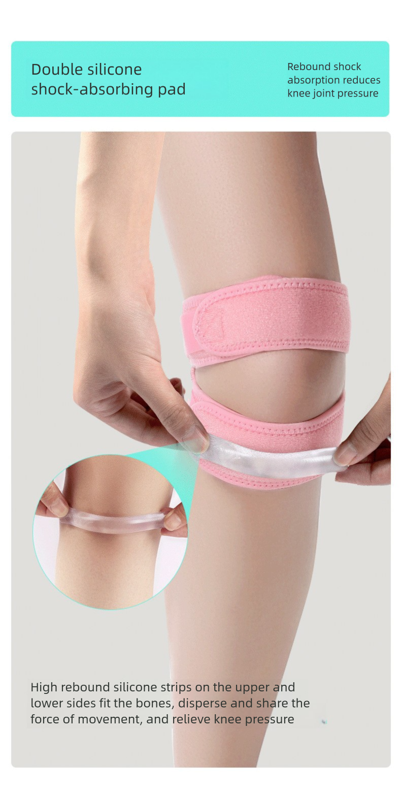 New Sports Silicone Strap Compression Meniscus Patella Running Climbing Breathable Basketball Brace Knee Support_voghion.com