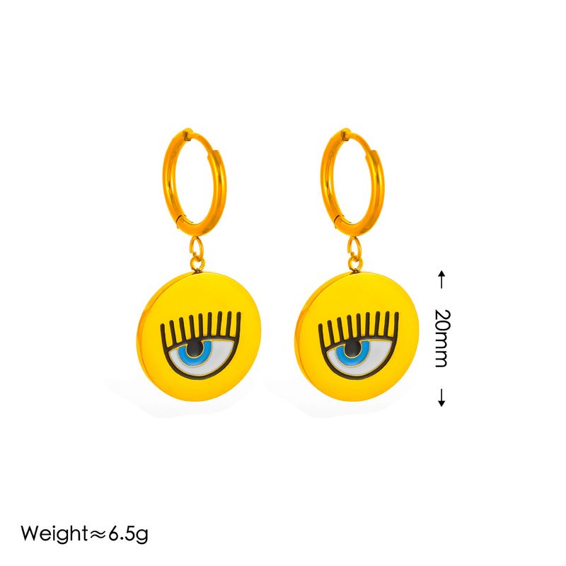 Collana, orecchini e anello con ciondolo rotondo a forma di occhio di demone, stile bohémien, design per donne._voghion.com