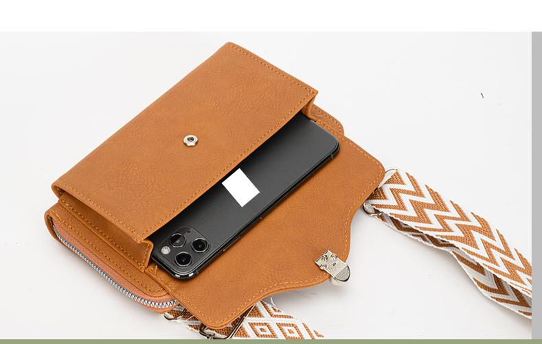 Cell Phone Bag Women's Single Shoulder Crossbody Bag Broadband Mobile Phone Bag Large Capacity Small Square Bag_voghion.com