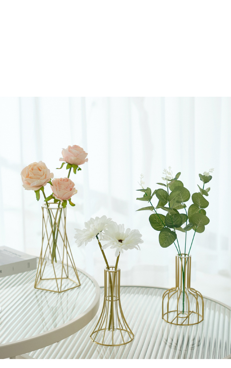 Home Furniture Decorations Living Room Desktop Flower Arrangement Ornaments Ins Dining Table High End Dried Flower Simulation Flower Vase_voghion.com