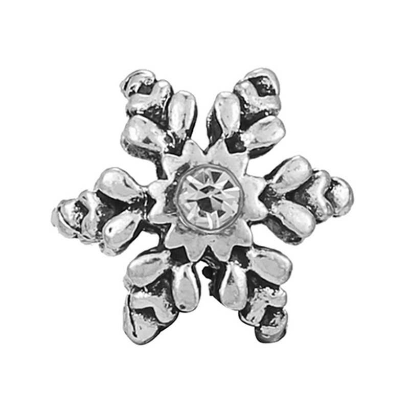 Ciondolo in argento di lusso con diamanti, in lega, a forma di fiocco di neve, con chiave, per braccialetti di perline, accessori e componenti per gioielli fai da te_voghion.com