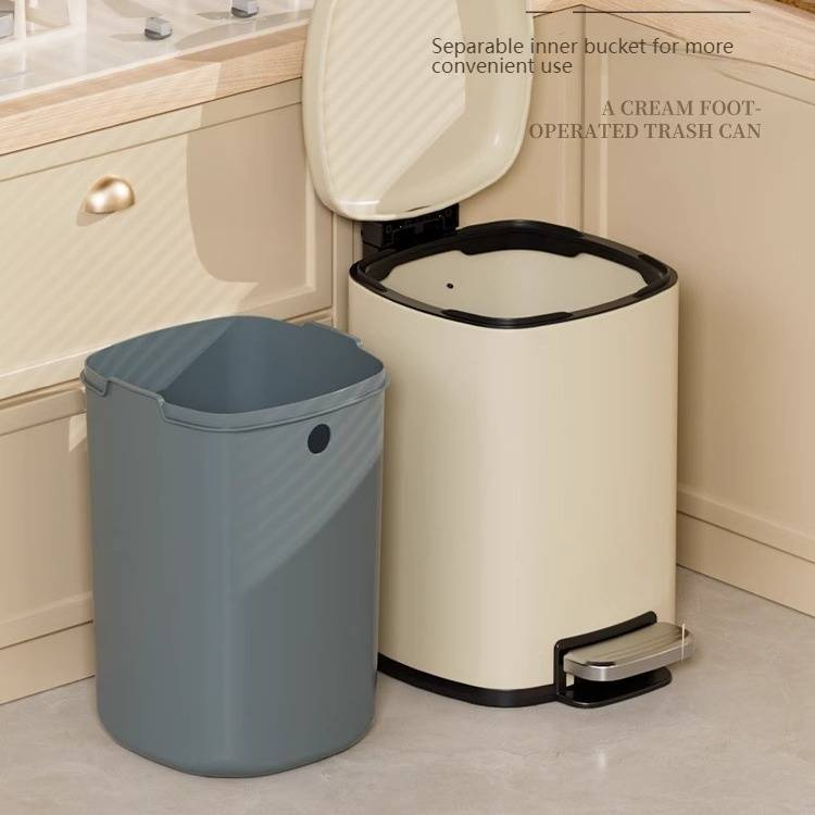 Stainless Steel Step Trash Can With Lid – Silent Closing, Modern Design For Kitchen, Bathroom, Living Room & Bedroom – Large Capacity (6L-32L)_voghion.com