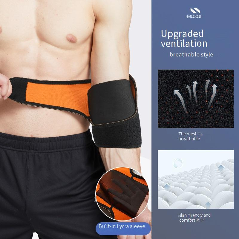 Breathable Arm Sleeve For Sports Support - Compression Elbow Wrap For Basketball, Tennis, Gym & Plank Training (Unisex, Moisture-Wicking)_voghion.com