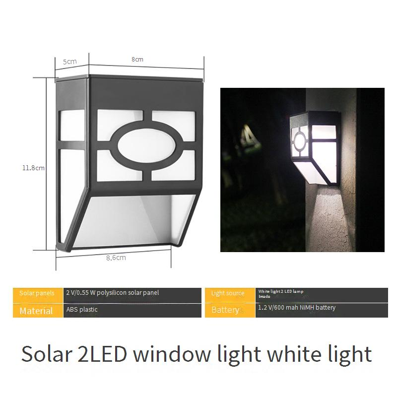 Luminária de parede solar LED com painel, luz solar vintage à prova d'água para áreas externas, para jardim, pátio, quintal, caminho - branco quente / branco frio / cor variável_voghion.com