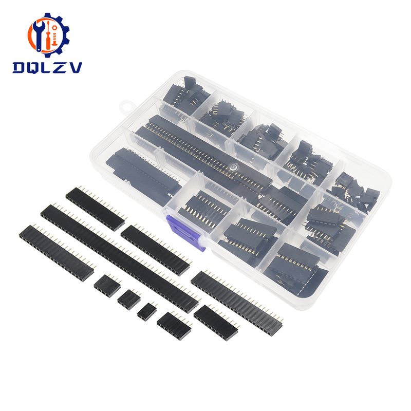 Kit di combinazione scheda PCB con connettore femmina a fila singola da 2,54 mm, 155 pezzi, 8 tipi_voghion.com