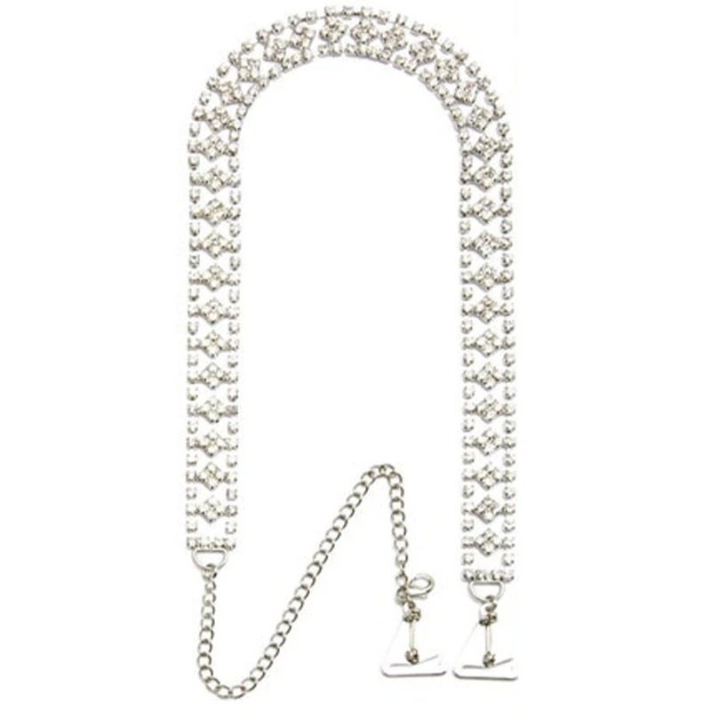 Bodychain a forma di fiore, catena per spalla, semplice catena con artiglio di strass, accessori per abiti da banchetto estivi di alta qualità per le donne_voghion.com