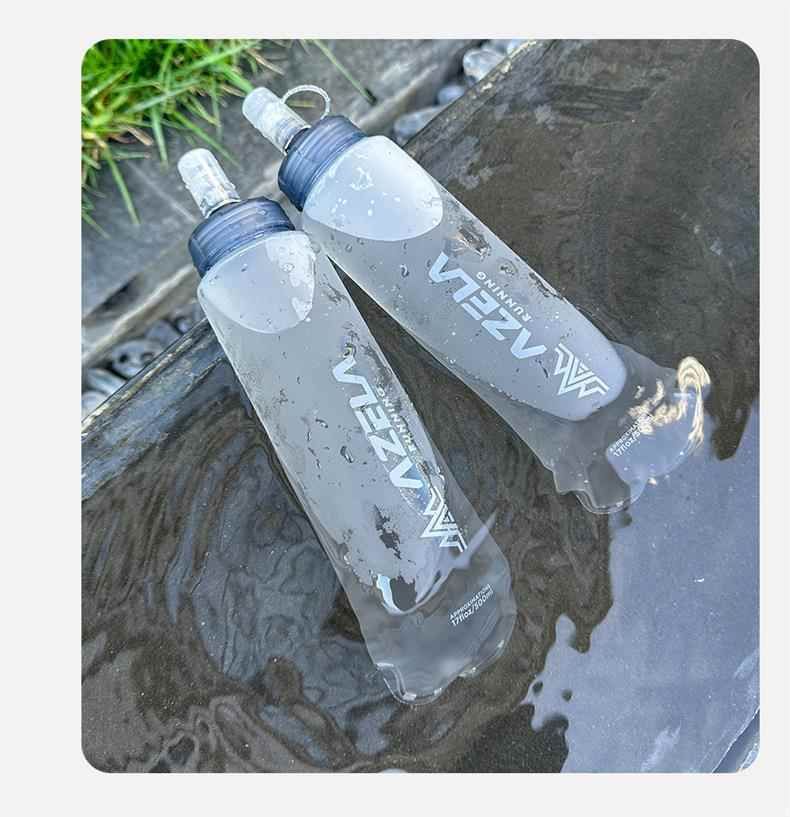 Borraccia pieghevole portatile da 500 ml, morbida, per uso esterno, per escursionismo e trail running._voghion.com