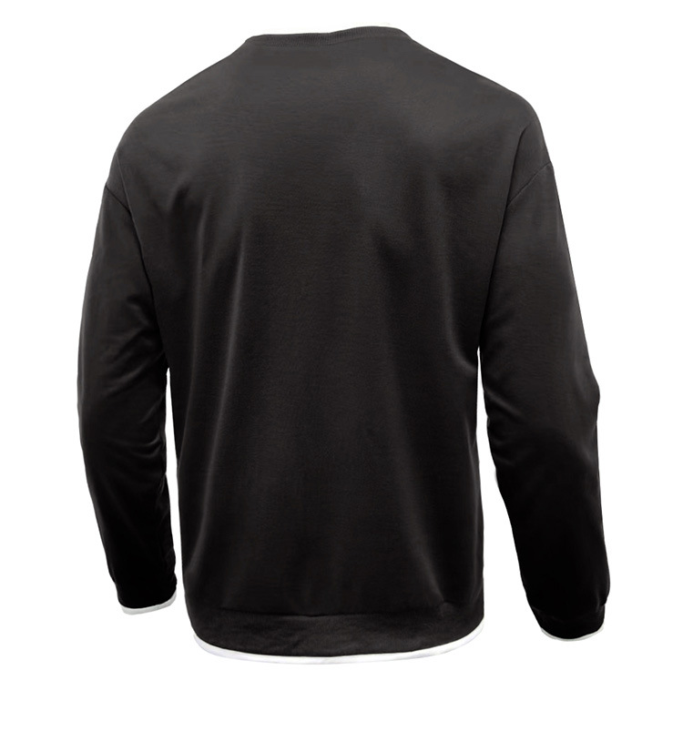 herfst en winter nieuwe herentrui effen kleur ronde hals T-shirt heren dieptepunt herenkleding_voghion.com