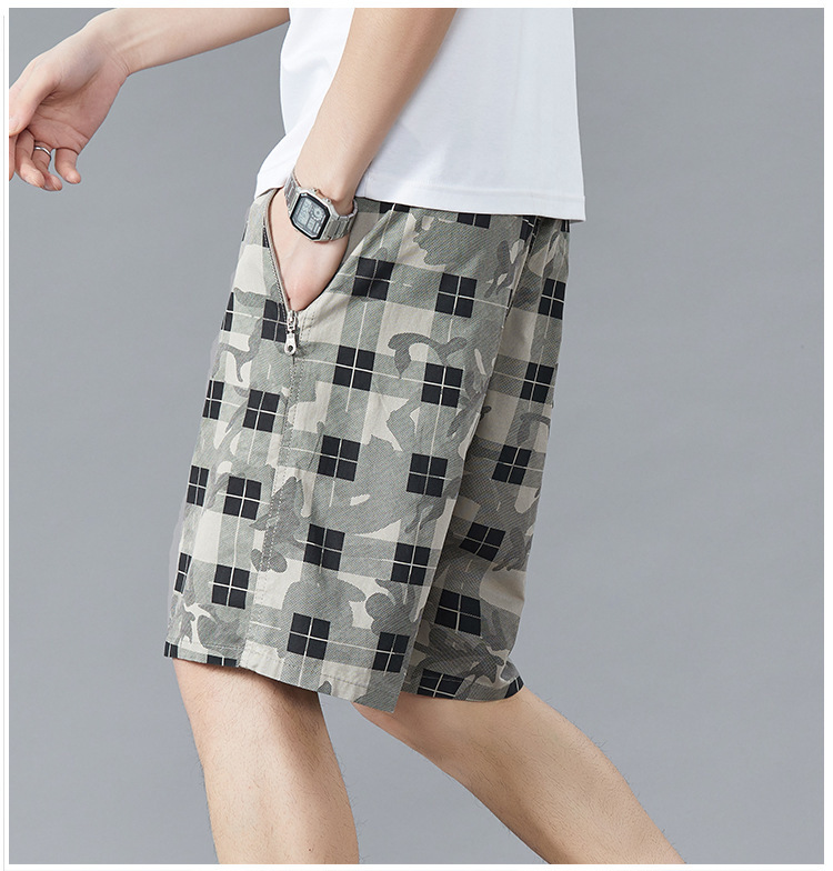 Männer Kleeder Männer Summer Cargo Shorts Loose Plus Gréisst Männer Kotteng Quartier Hosen Multi-Pocket Casual Hosen_voghion.com