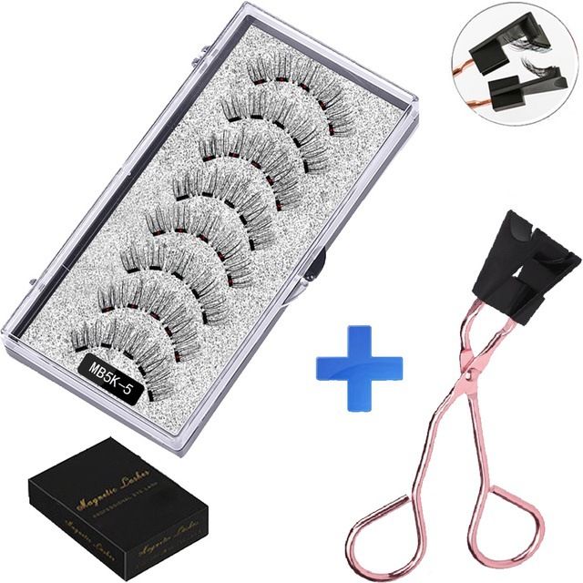 5er-Set magnetischer Wimpern – wiederverwendbare falsche Wimpern mit Clips für den täglichen Gebrauch (einfach anzubringen)_voghion.com