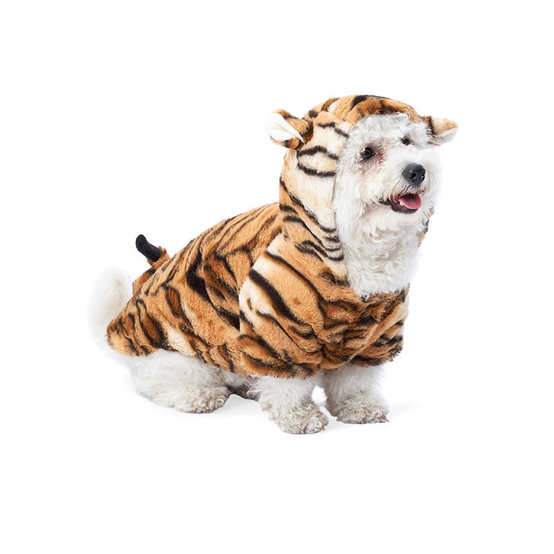 Costume da tigre 3D, divertente, trasformabile, per bulldog francese, piccolo, per Halloween, inverno, animale domestico, cane di taglia media_voghion.com