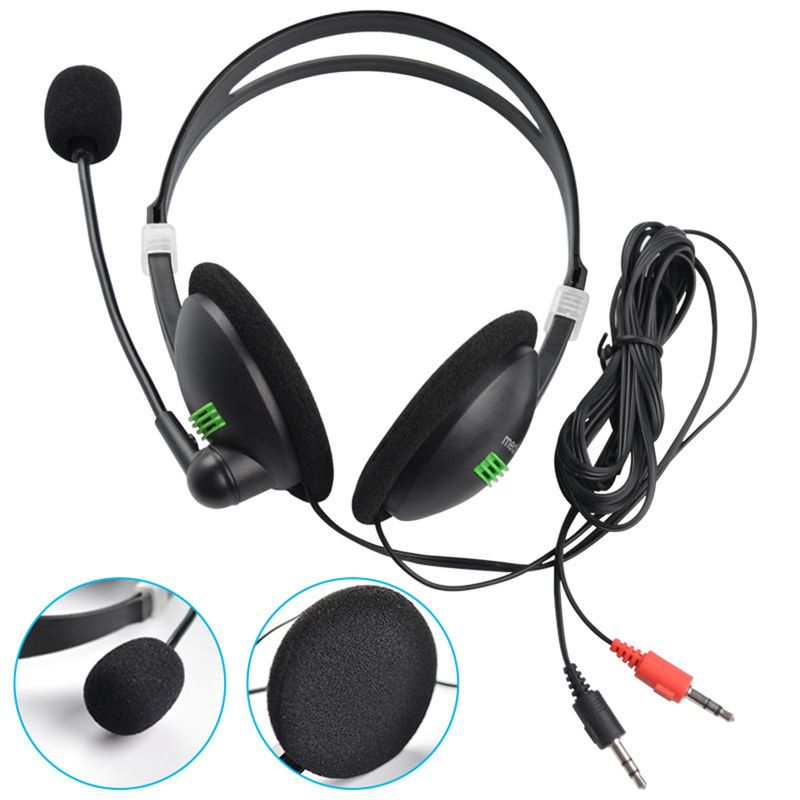 440 Wired 3.5mm Plug Headphone Stereo Noise Reduction Headset With Mic For PC_voghion.com