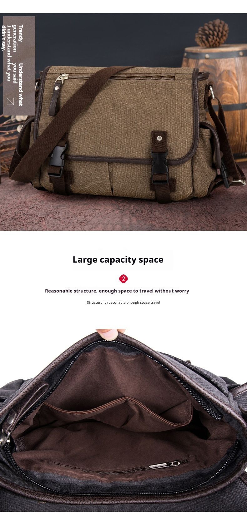 Borsa tote resistente all'usura di alta qualità, borsa a tracolla in tela, borsa a tracolla, borsa alla moda alla moda da uomo, borsa casual casual_voghion.com