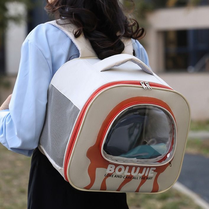 New Double Shoulder Large Capacity Breathable Handheld Cat Outdoor Portable Bag Pet Space Capsule_voghion.com