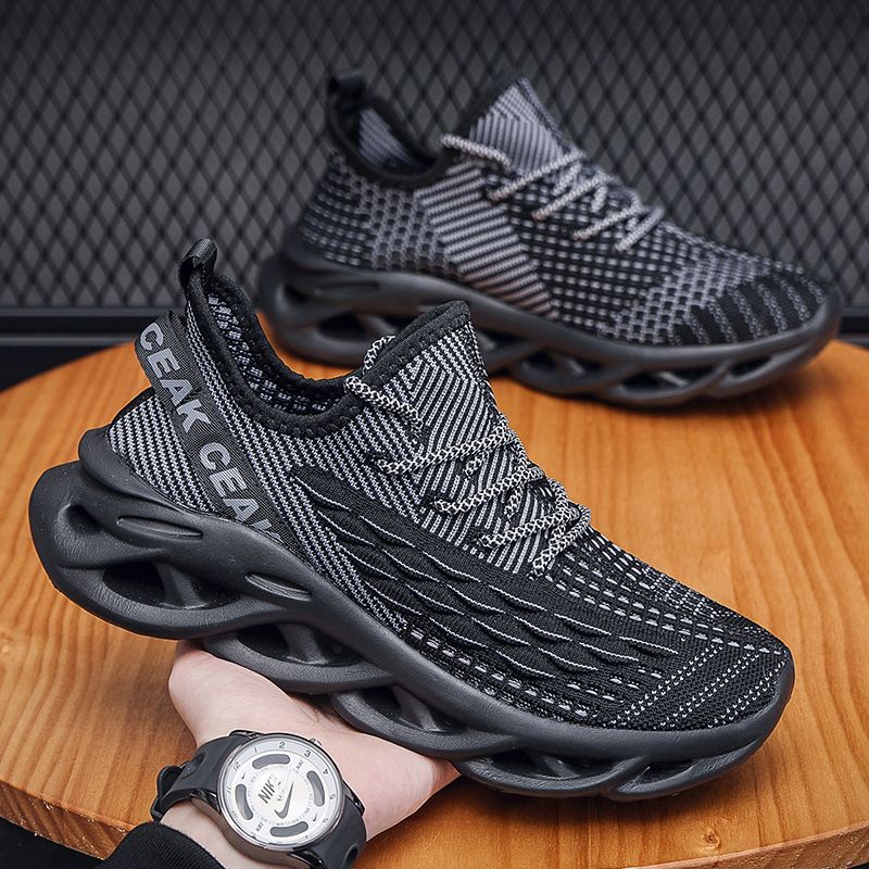 Sneakers estive da uomo di grandi dimensioni con suola spessa, alla moda, di alta qualità, con effetto squamoso, con adesivo a freddo_voghion.com